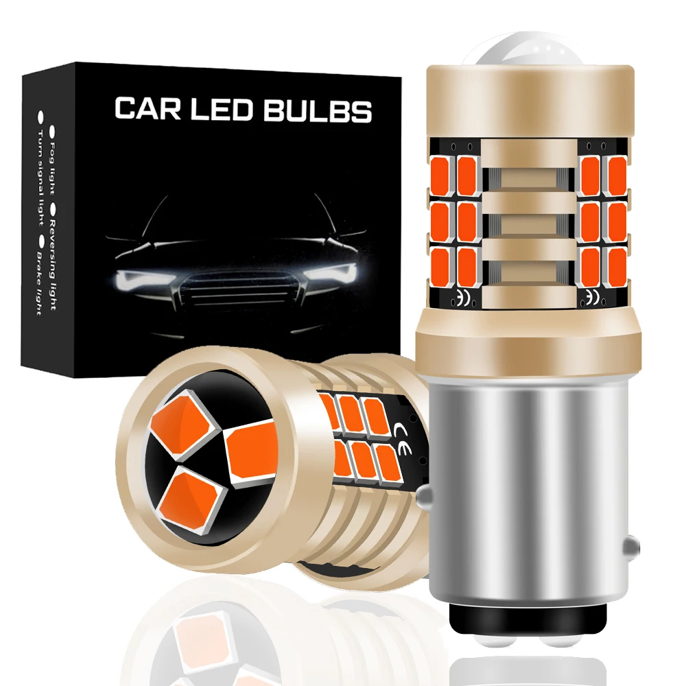 

2 шт., автомобисветодиодный СВЕТОДИОДНЫЕ Лампы BA15S P21W P21/5W BAY15D BAU15S PY21W W21W WY21W 7443 3157 5730 5630 33SMD