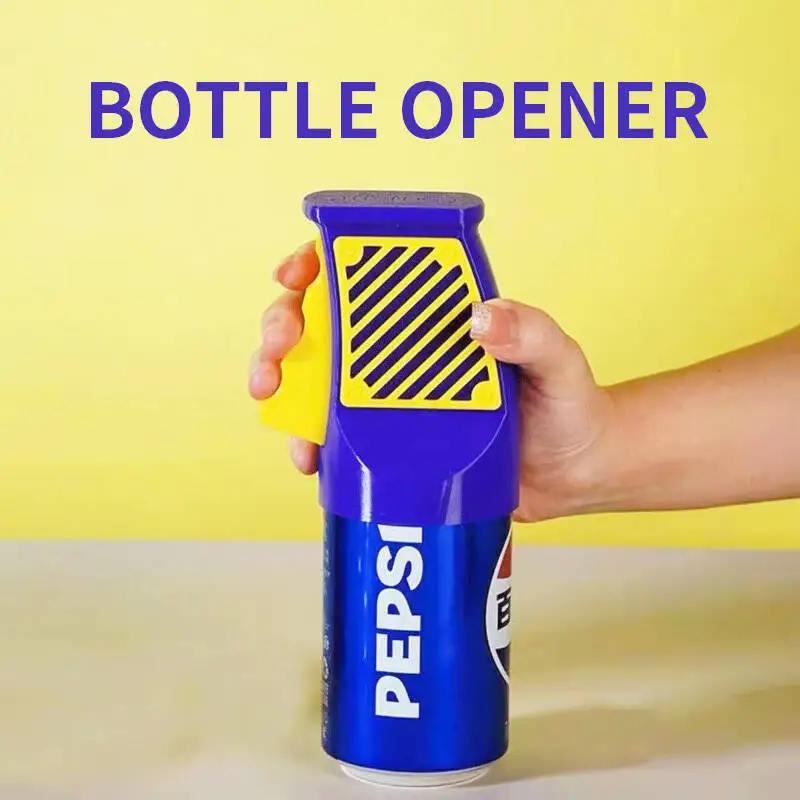 1Pc 3D 인쇄 휴대용 병따개 소다 맥주 콜라 홈 바 음료 도구용 간편한 트위스트 캔따개