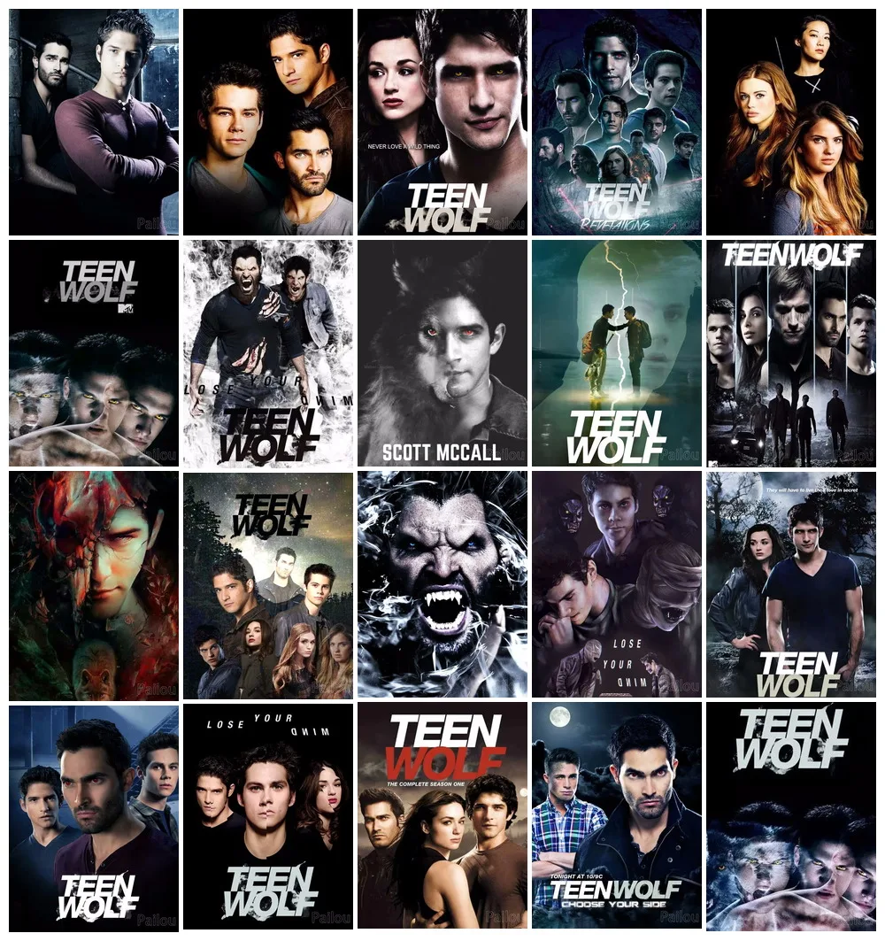 Teen Wolf Diamond Art Painting Kits Fantasy Werewolf Tv Series Full Drills Mosaic Cross Stitch Handmade Craft Room Decor Gift