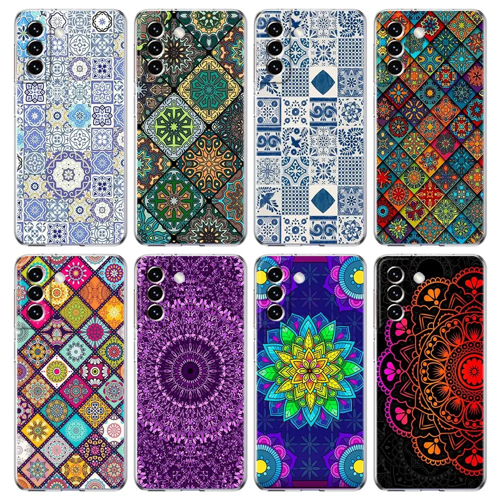 Mandala Flower Totem Clear Silicone Phone Case - Soft Protective Cover