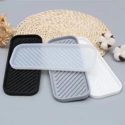 Enhanced Silicone Non - Slip Drying Mat - Heat - Resistant Water Drainage (Transparent)