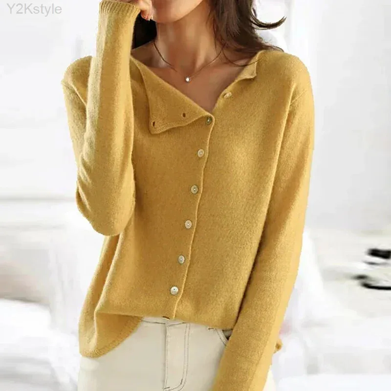 2024 Spring Autumn Knitted Sweater Women Vintage Single-breasted Cardigans For Women Basic Knitwear Small Coat 3