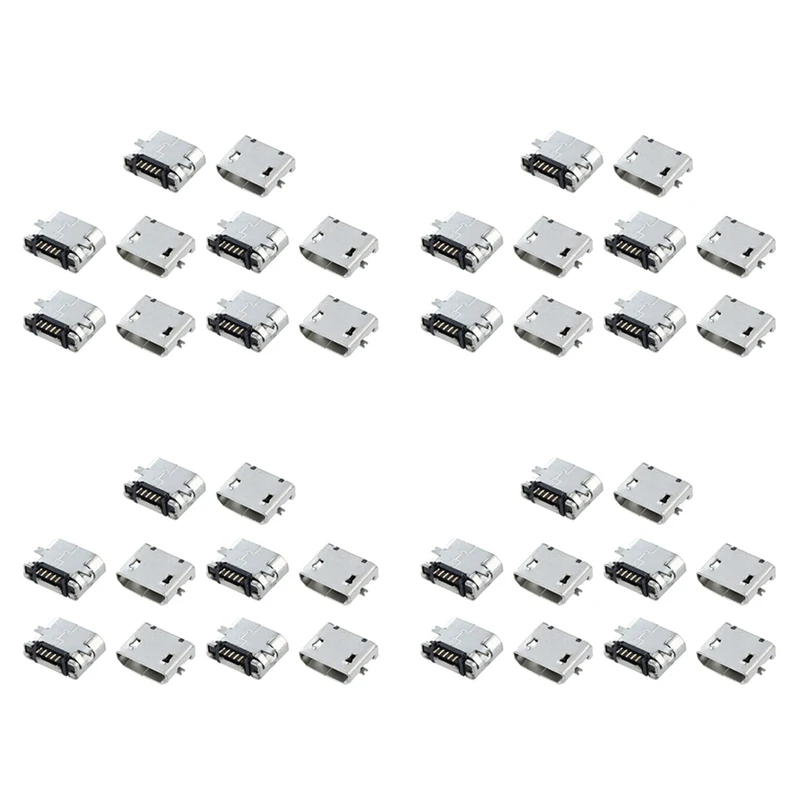 

Hot-40 Pcs Spare Parts Type B Micro-USB Female Jack Connector Port Socket