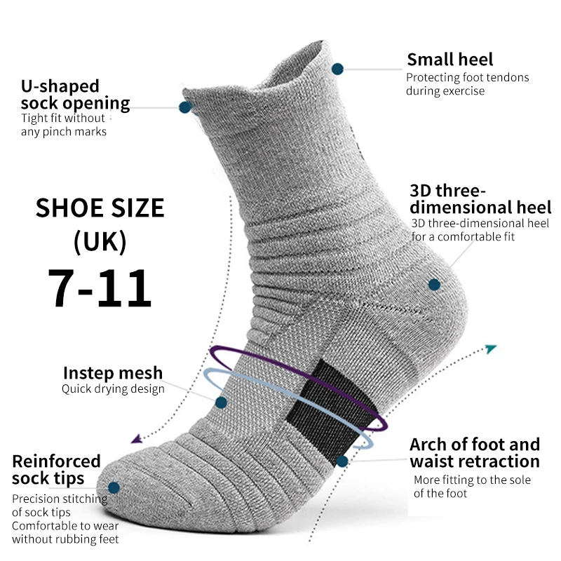 3Pairs Anti-slip Fußball Männer Frauen Baumwolle Socke Kurze Lange Röhre Fußball Basketball Sport Atmungsaktive Deodorant_voghion.com