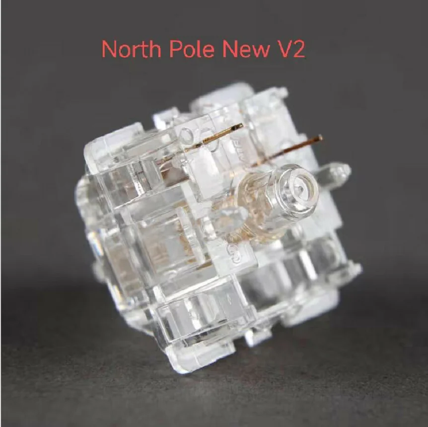 Interruptor de Teclado Mecânico Linear Transparente Gateron Pólo Norte Interruptor Interruptor Personalizado v1 v2 Ártico 5pin 50g - Imagem 5