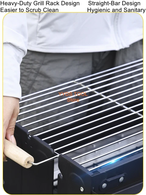 Home Charcoal Grill Portable Outdoor Barbecue Stove Meat Roaster Skewer Grill Charcoal Grill Rack 2