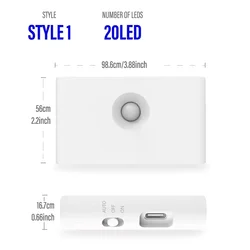 Rechargeable LED Motion Sensor Night Light (Circular SensorA 1PC)