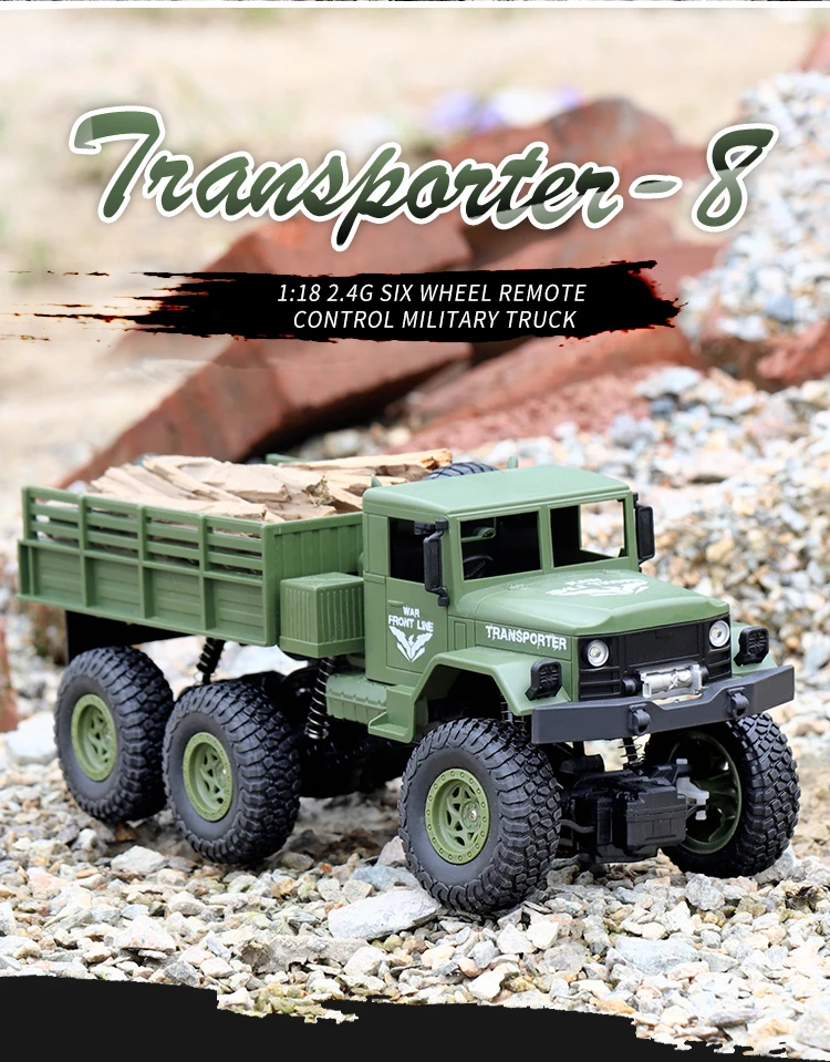 JJRC 1/18 RC Truck 2.4G Q68 Q69 Remote Control Engineering Vehicle Climbing Off-Road Car Buggy Model Toy Kid Christmas Gift 4