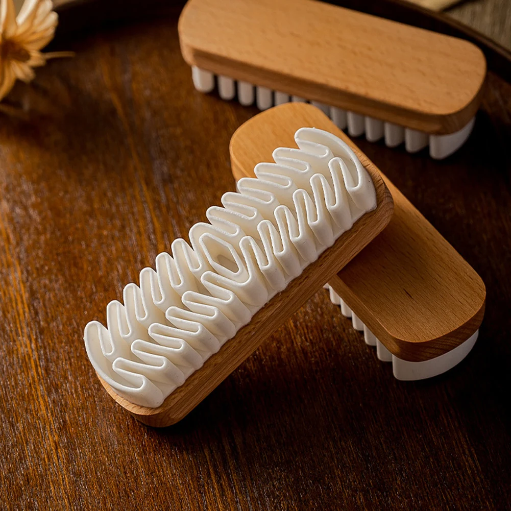 

Suede Shoe Brush Wood White Rubber Cleaning Scrubber Stain Eraser For Suede Nubuck Material Boots Bags Cleaner Tool