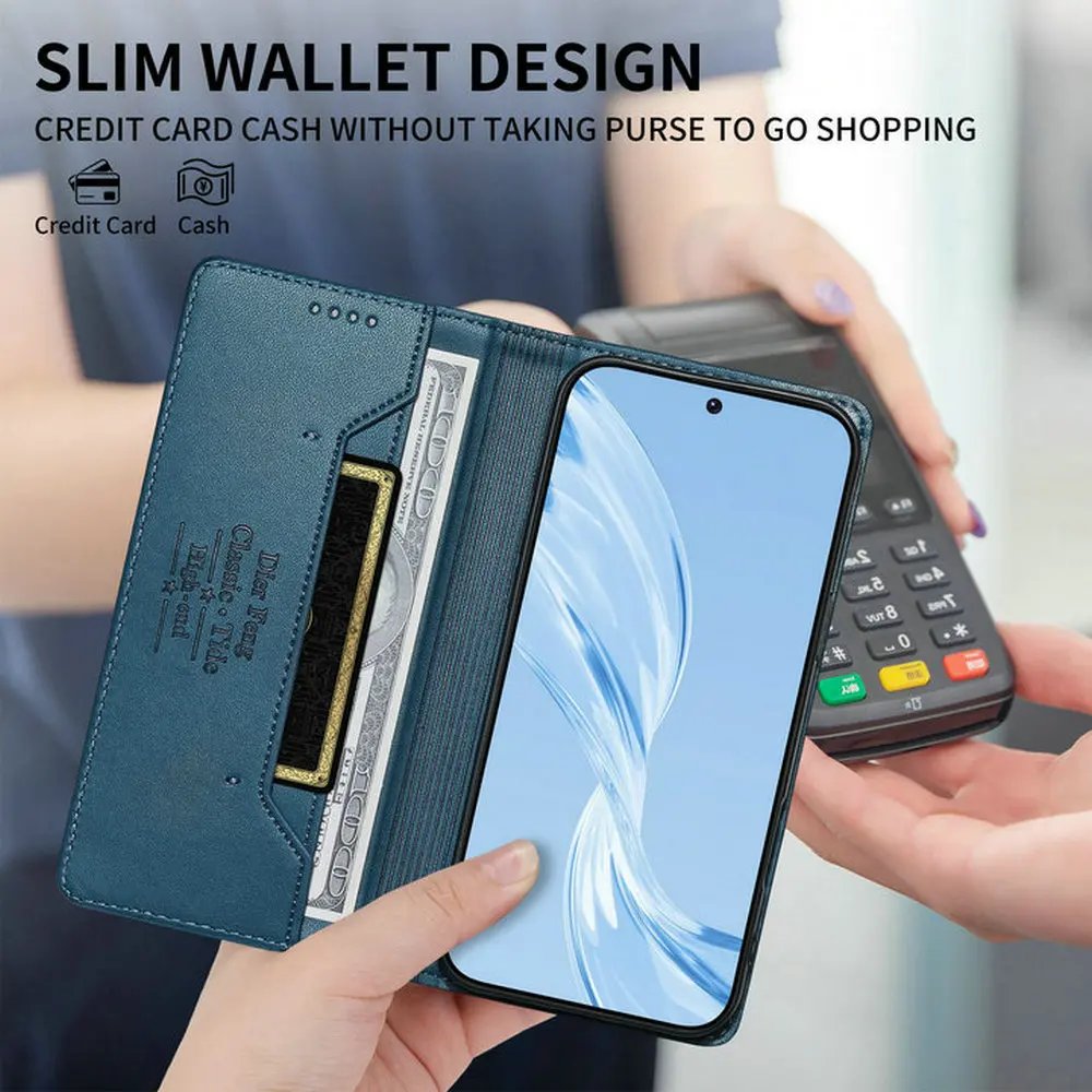 Luxurious RFID Leather Flip Case with Card Holder