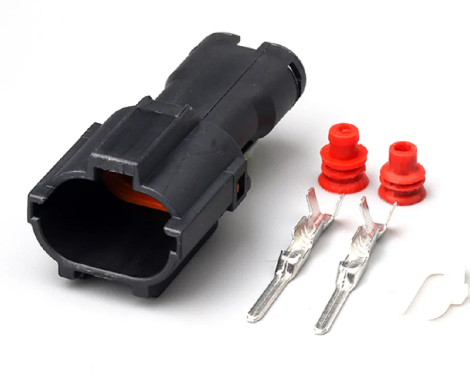 MG640322 5 KET SWP Series 2 Pin Black Waterproof Auto connector For Carskit kitskit