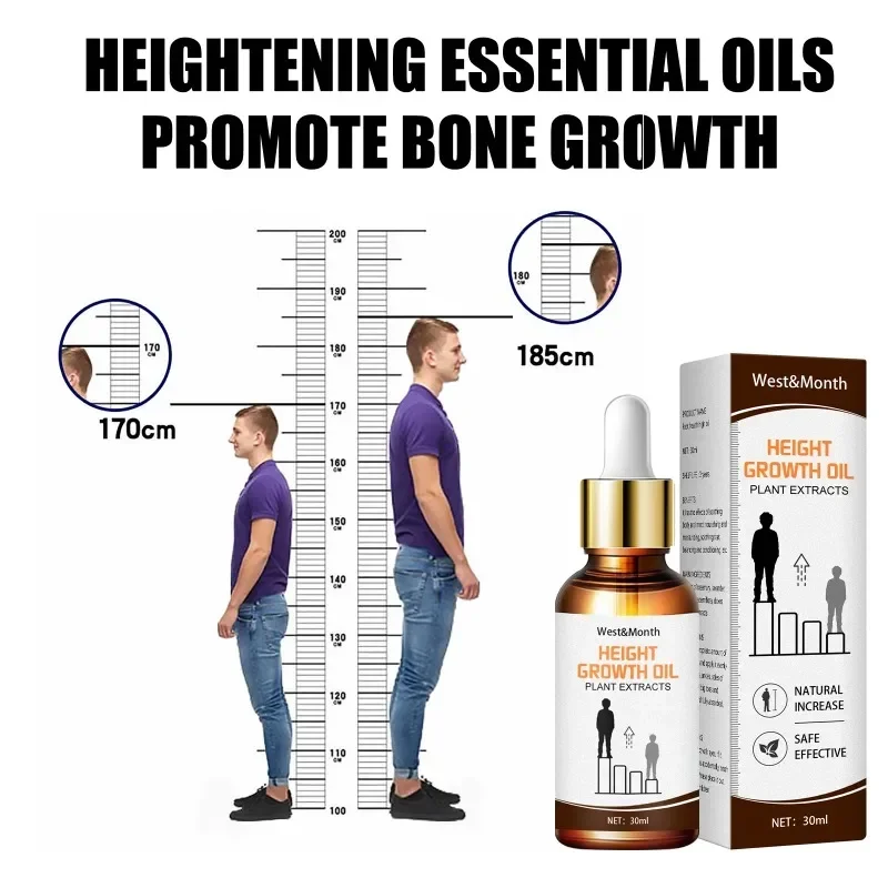 Increase Height Essential Oil Grow Taller Conditioning Oils Soothing Growth Oil Massage Promote Herbal Bone Foot Body height increase essential oil