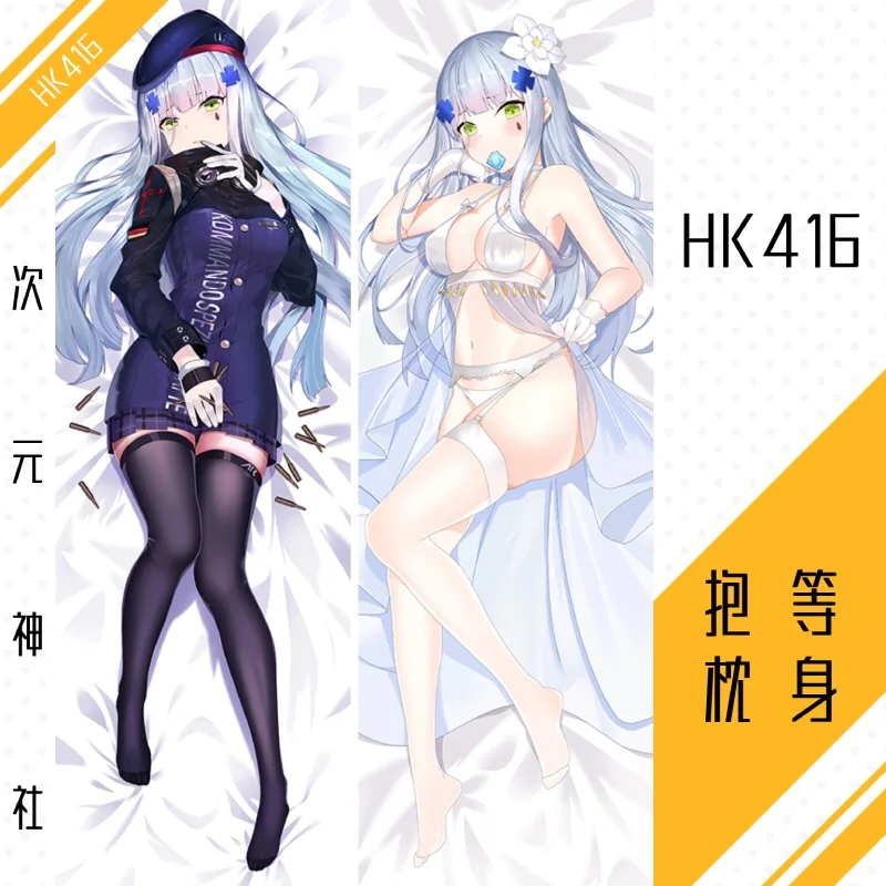 

Gry Anime dziewczyny Frontline HK416 seksowna Dakimakura przytulna poszewka na poduszkę Otaku lniane prezenty świąteczne nowe SS