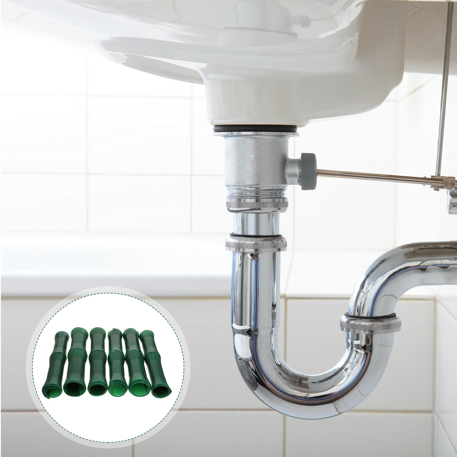 

5pcs Wrapped Bamboo Tubes Decor Plastic Heating Pipe Wrapped Adornments