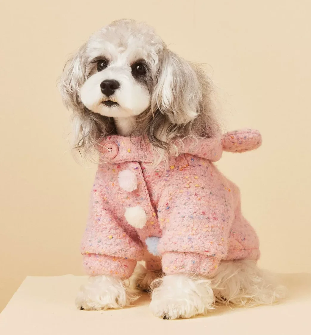 Padded Puppy Cat Clothes With D Rings Winter Warm Dog Jacket for Small Dogs Chihuahua Vest French Bulldog Coat Yorkie Outfits