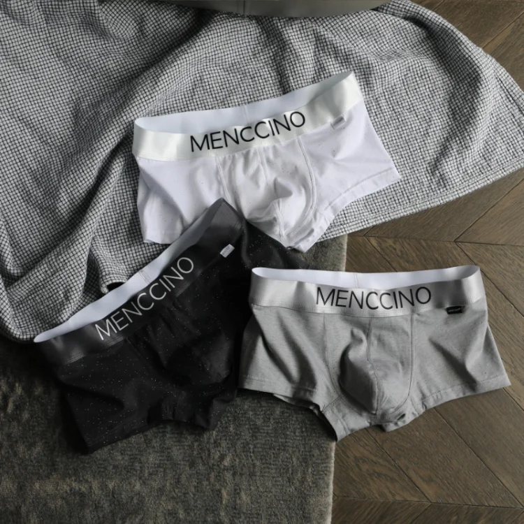 3pcslotMENCCINOmensunderwearboyshortmenscottonlowwaist