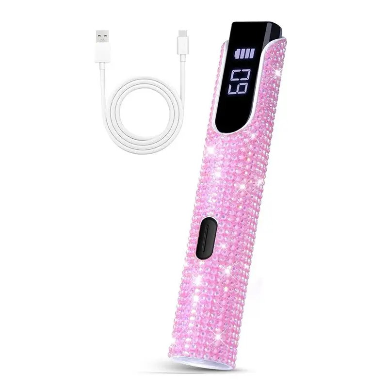 AUAU-젤 네일용 핸드헬드 UV 라이트, 핑크 미니 UV 라이트 네일 램프 무..