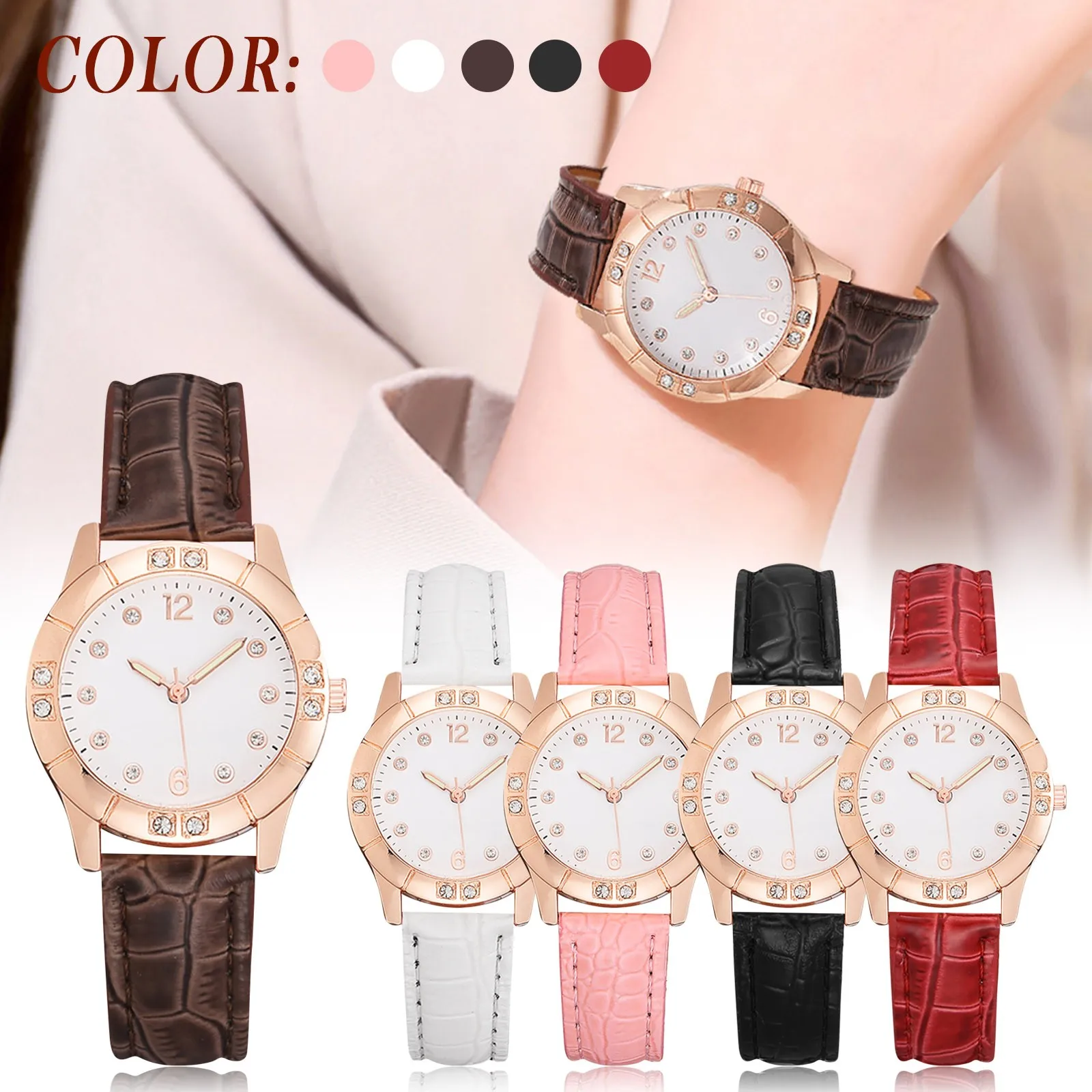 

Women'S Watch Quartz Dial Digital Watch Pointer Glow Watch Top Brand For Women And Girls Business Wristwatches Relogio Feminino