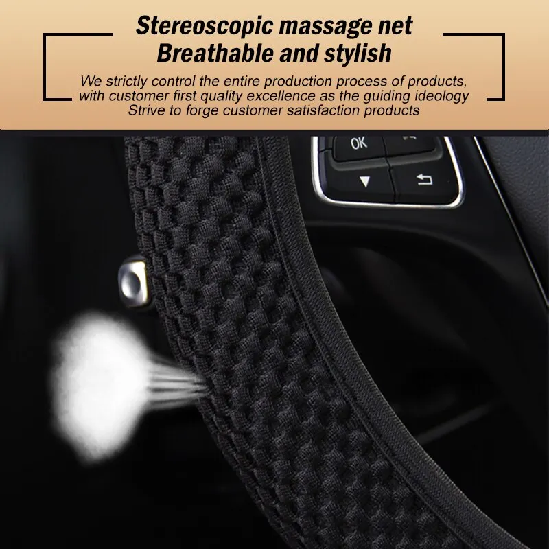 Steering Wheel Cover Universal Fashion Car Steering Wheel Cover Without Inner Ring Elastic Grip For Easy Installation And Removal Non Slip