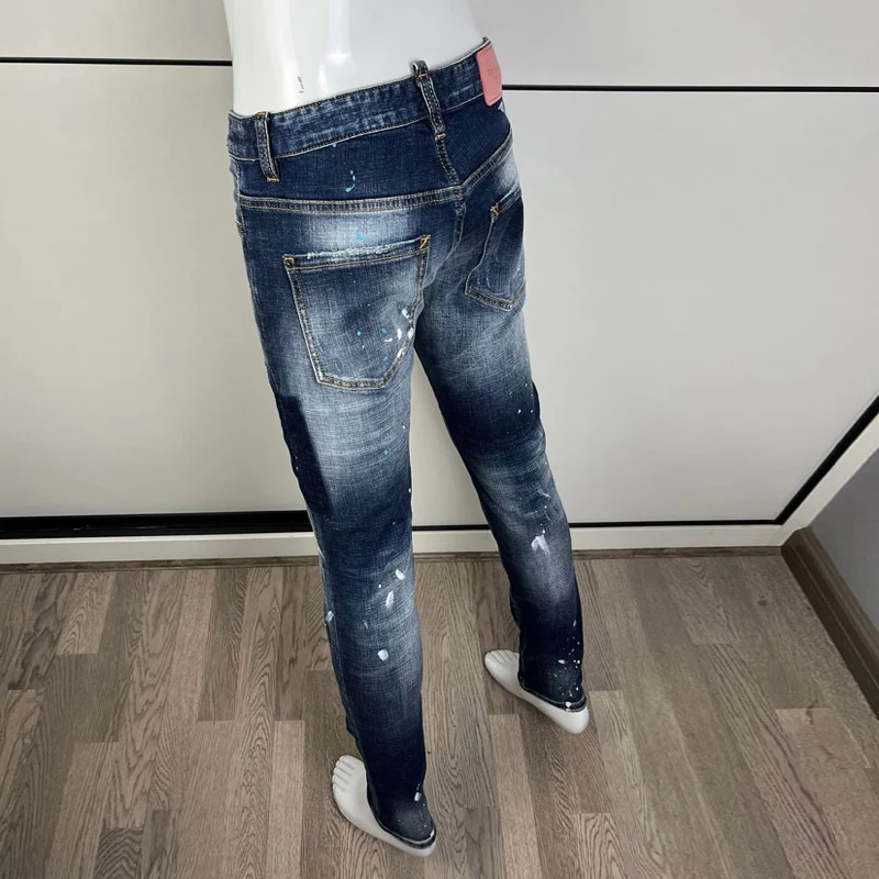 Trendy European & American Street Fashion Ripped Jeans For Men For Men With  Wrinkle Reduction, Slim Fit, And Broken Hole Design X0621 From Nickyoung01,  $10.65