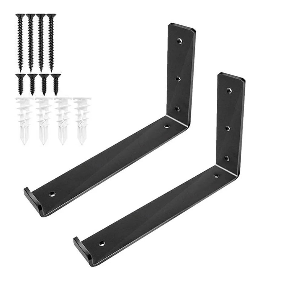 

2piece Heavy Duty L-Shaped Shelf Bracket For Secure Wall-Mounted Support Wall-mounted Shelf Rack Screw Mounting Racks