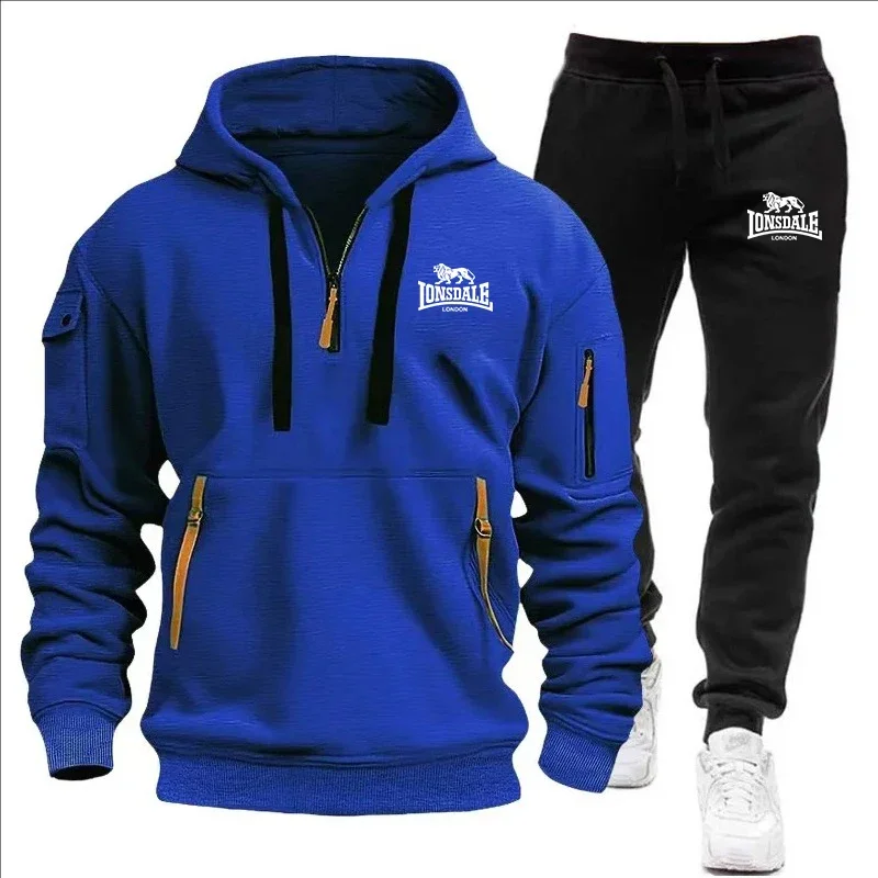 Basic Men/Women 2Pcs/Sets Sweatshirt Hoodies Pants 2024 Male Gyms Fitness Tops Joggers Sportswear Tracksuits 6