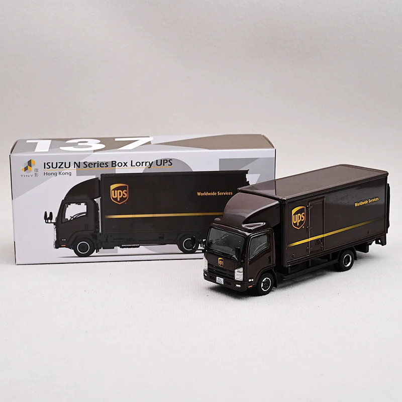 13CM ISUZU N Series Box Lorry Truck Alloy Car Model Diecast
