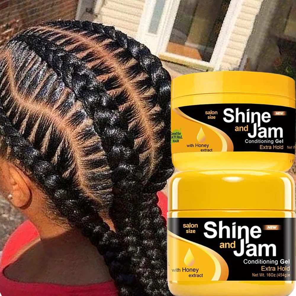 Shine And Jam Braid and Edge Gel Extra Hold Tames Frizz Smoothing