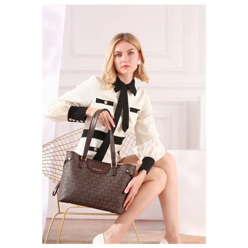 

Роскошная брендовая вместительная сумка-тоут из натуральной кожи, новинка 2023, модная Высококачественная сумка через плечо, Сумка с анимационными изображениями