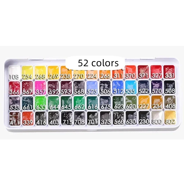 Van Gogh Watercolor Paint Set Mini 1ml Handmand Sample 24/48/52 Colors Original Water Color for Painting Art Suppliers