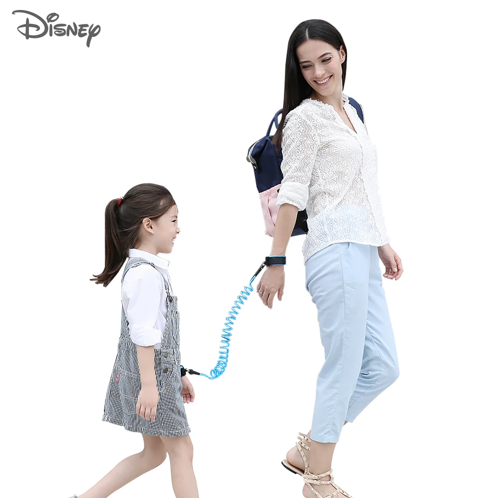 Disney Brand Baby Anti-lost Bracelet With Lock Anti-missing Harness Strap Rope Lock-proof Belt 1.8m For Kids Toddlers Children baby harness baby loss prevention bracelet safety wristbands bracelets