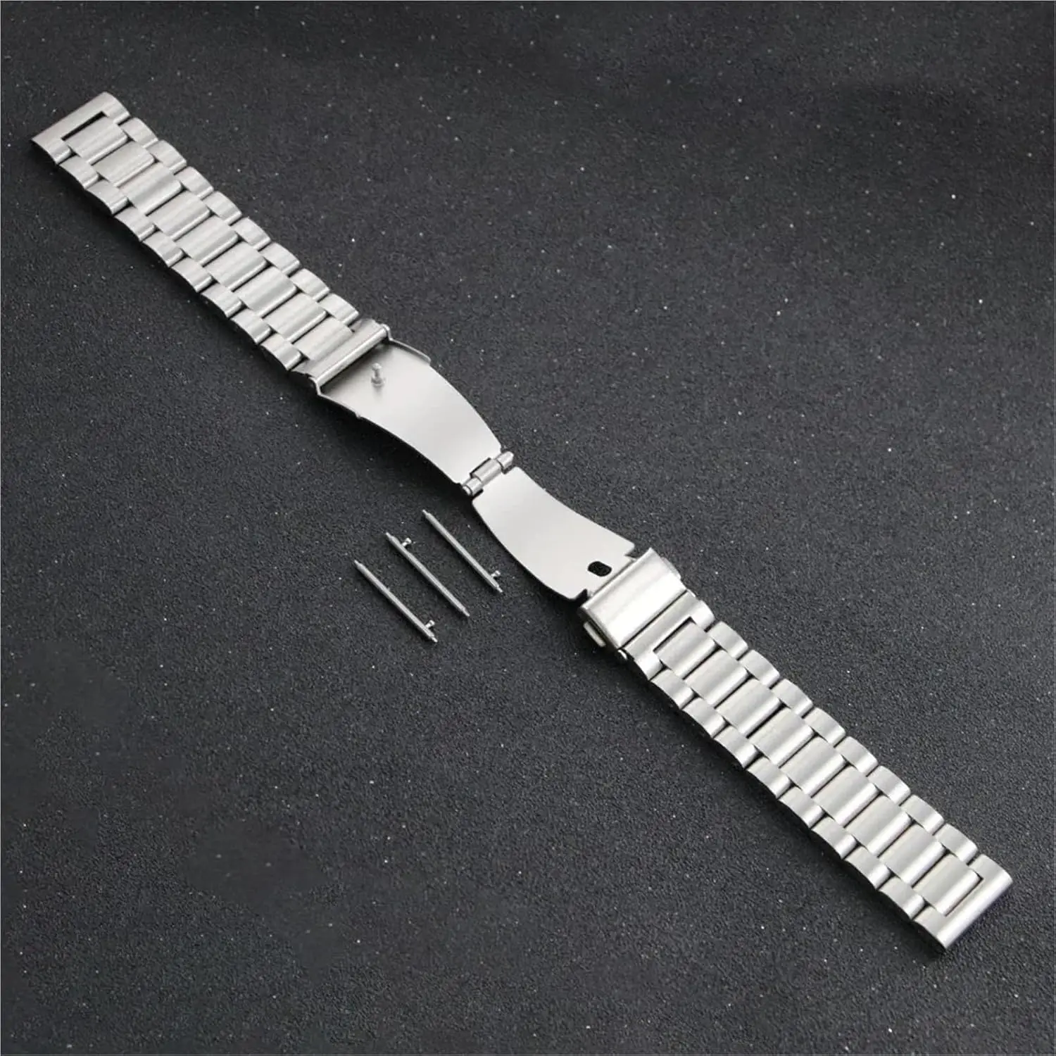 Classic Three-Bead Stainless Steel Sports Strap, 20mm/22mm