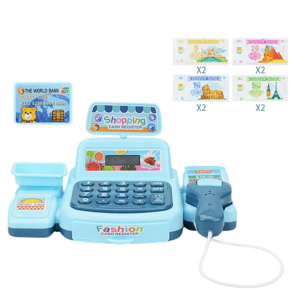 Children's Simulation Shopping Cash Register Toys Role-playing Baby Cash Children Model Games Register Pretend Supermarket Q6t5