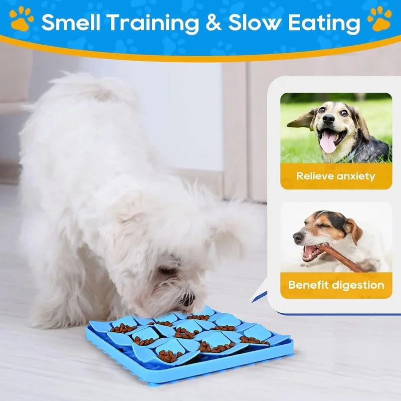 

Silicone Snuffle Mat Dog Sniff Mat Foraging Mat Pet Lick Mat with Suction Cups for Small Medium Large Dogs Cats