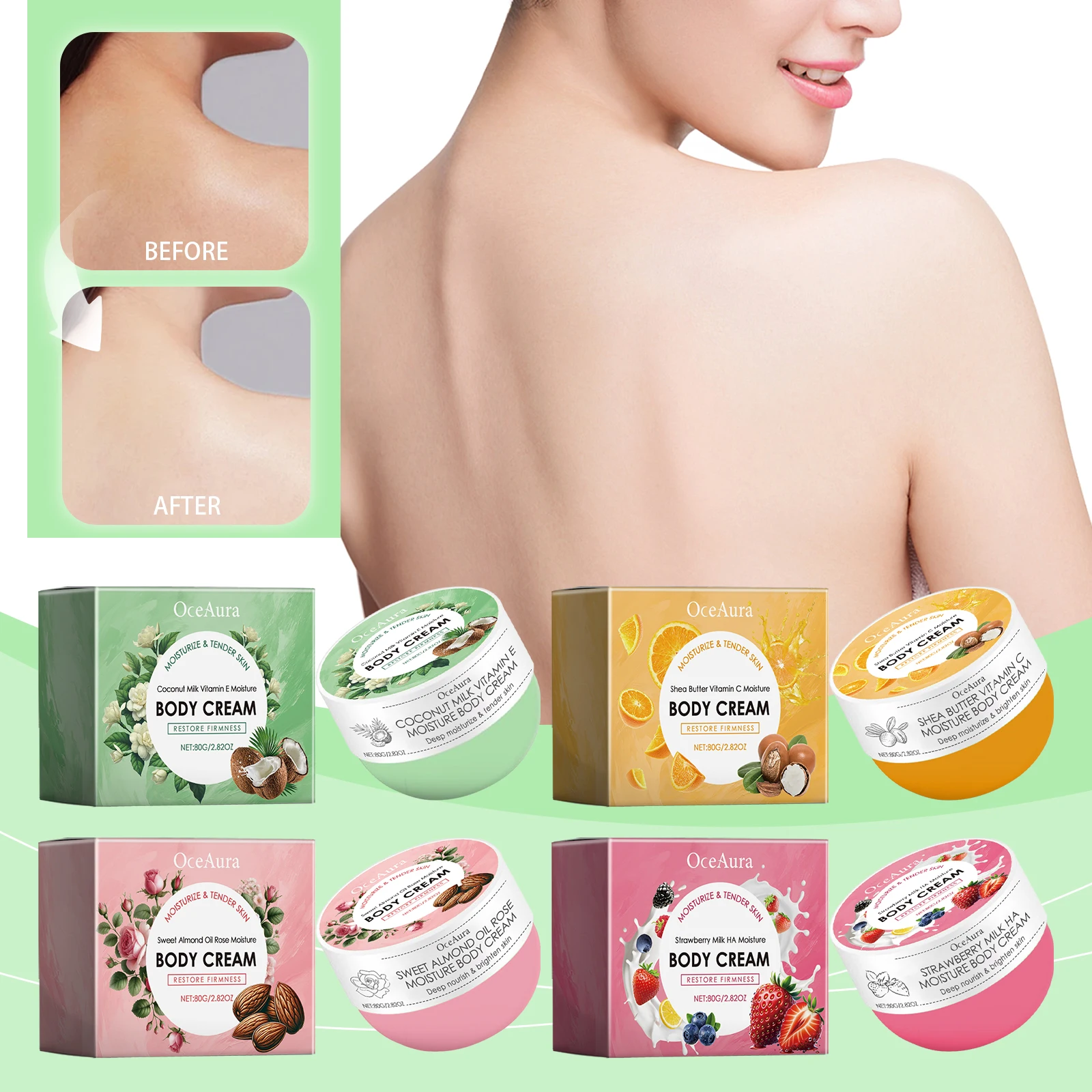 OCEAURA Vitamin C Moisture Body Cream Long-lasting Moisturizing Locking in Skin Moisture Winter Moisturizing Multiple Options 3