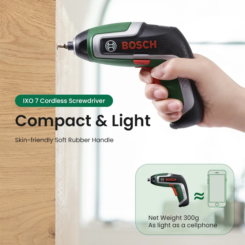 مفك براغي كهربائي لاسلكي من Bosch IXO 7 مثقاب كهربائي صغير 5.5Nm 235rpm 3.6 فولت مفك براغي قابل لإعادة الشحن أداة كهربائية
