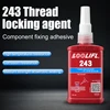 LOOLIFL 50 ml Medium Strength Threadlocker (blue) Glue 243 Threadlocker (blue) Firm Screw Glue Anaerobic Anti Loosening Agent 4