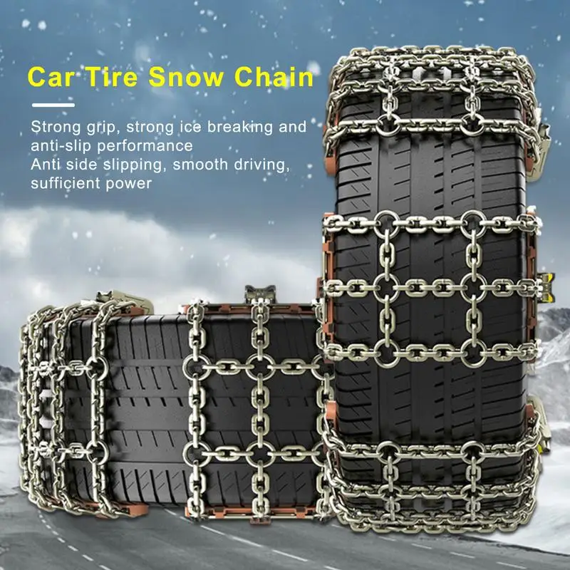 6 Pcs/set Steel Winter Truck Car Wheels Tyre Safety Tire Mud Road Snow Ice Chains Belt Winter Anti-skid Vehicles SUV Wheel Chain