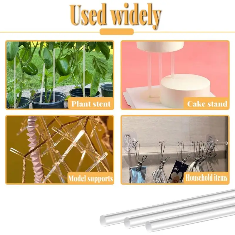 1/5/10PCS acrylic rod high clear multi size length 10-30cm DIY craft architectural model material architecture acrylic rod