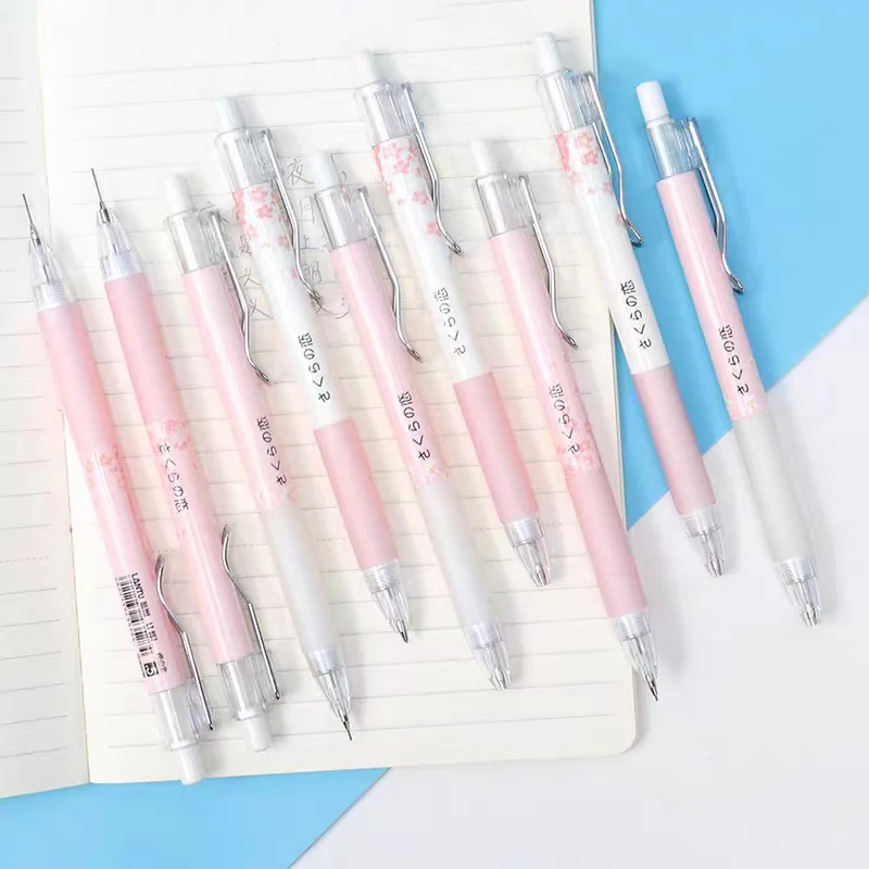 1/2pcs 0.5/0.7mm Automatic Pencils Cute Sakura Mechanical Pencils