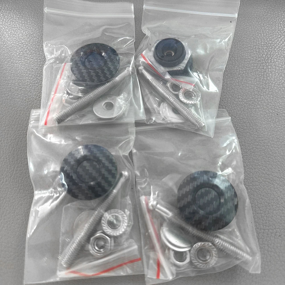 4 stücke Universal Auto Frontschürze Haube Pin Aluminium Push Button Billet Quick Release Racing Motor Motorhaube Schloss Latch Clip körper Kit – Detail 8