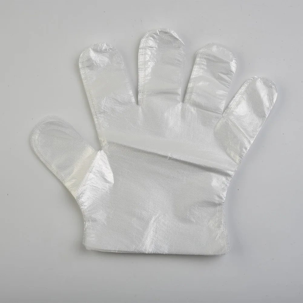 

Transparent 100pcs Gloves 25*24cm Cleaning Food Processing For Catering For Restaurant Hair Dressing Home Kitchen