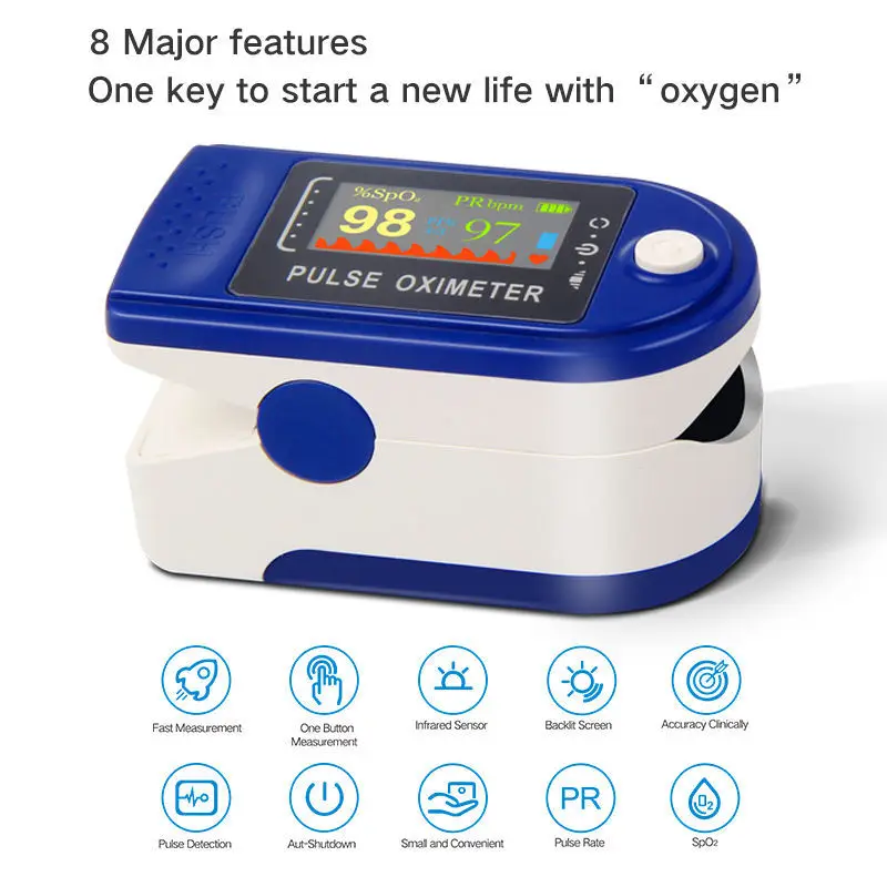 Blood Pressure Monitor Medical Grade LCD Digital Blood Pressure Monitor Heart Rate and Blood Oxygen Detection Rechargeable Wrist Pressure Monitor