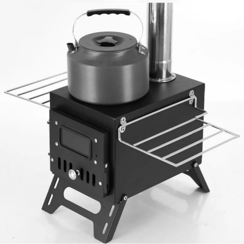 Mini Portable Firewood Stove Outdoor Picnic Cooking Stove Winter Heating Stove Camping Folding