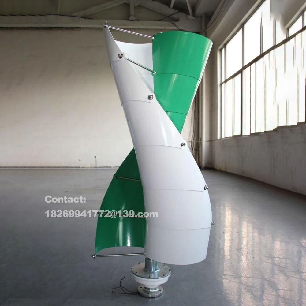 ชุดกังหันลมผลิตไฟฟ้าแบบแกนตั้ง กำลังไฟ 10000W 20000W 15000W พร้อมตัวควบคุมไฮบริด MPPT 12V 24V 48V 1