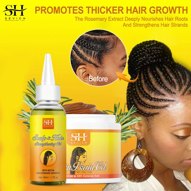 

Набор гелей для плетения Sevich и масло для осветления оплетки, увлажнения, укладки, предотвращение зуда кожи головы, предотвращение выпадения волос или истончения