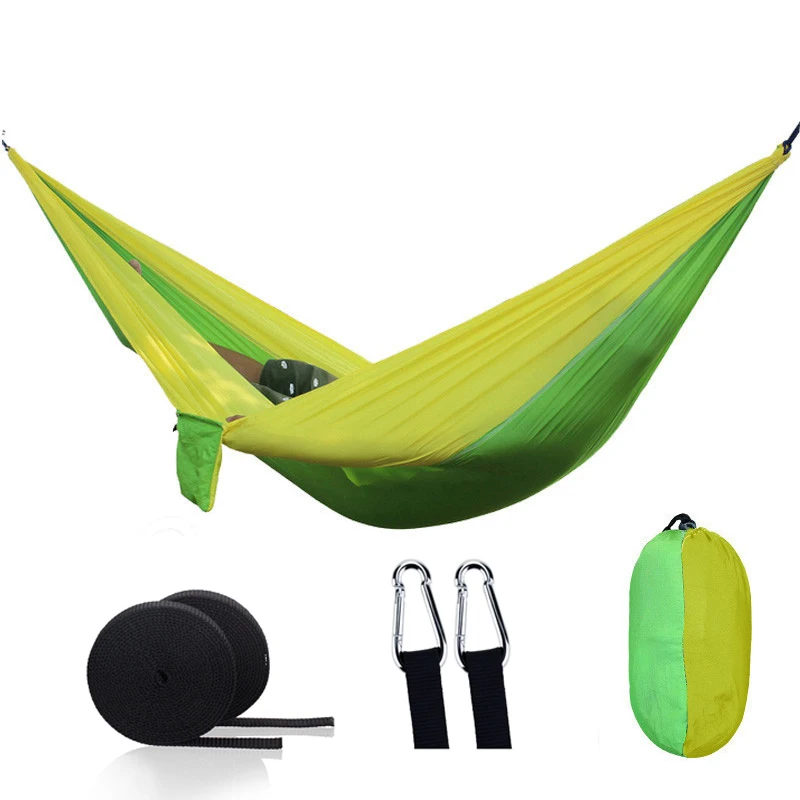 Portable Camping Parachute Hammock Survival Garden Outdoor Furniture Leisure Sleeping Hamaca Travel Double Hanging Bed 