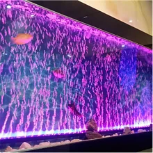 LED الهواء فقاعة حوض سمك خفيف مصباح تحت الماء غاطسة خزان الأسماك ضوء تغيير لون صنع الأكسجين للأسماك|Lightings|  