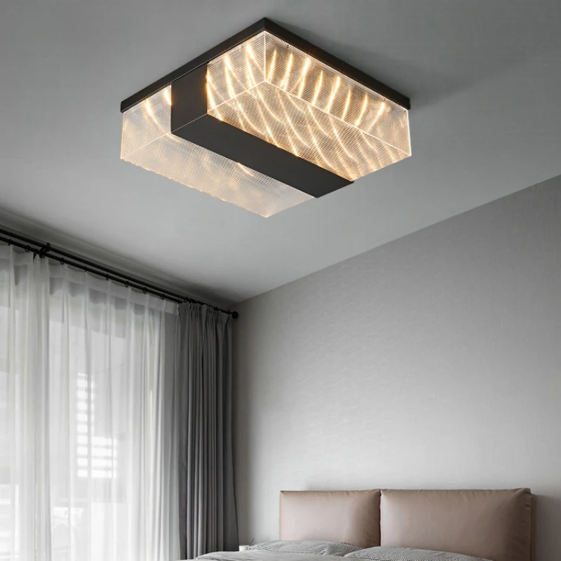 

Advanced bedroom light minimalist modern design, study light all copper luxury model room, master bedroom room ceiling light