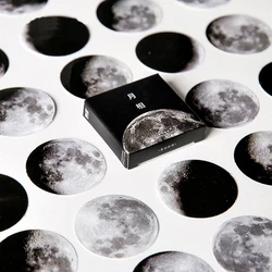 45 Pcs Moon Mini Paper Sticker Kawaii Creative Decor Ablum Diary Scrapbooking Label Stationery for Office Cute School Supplies
